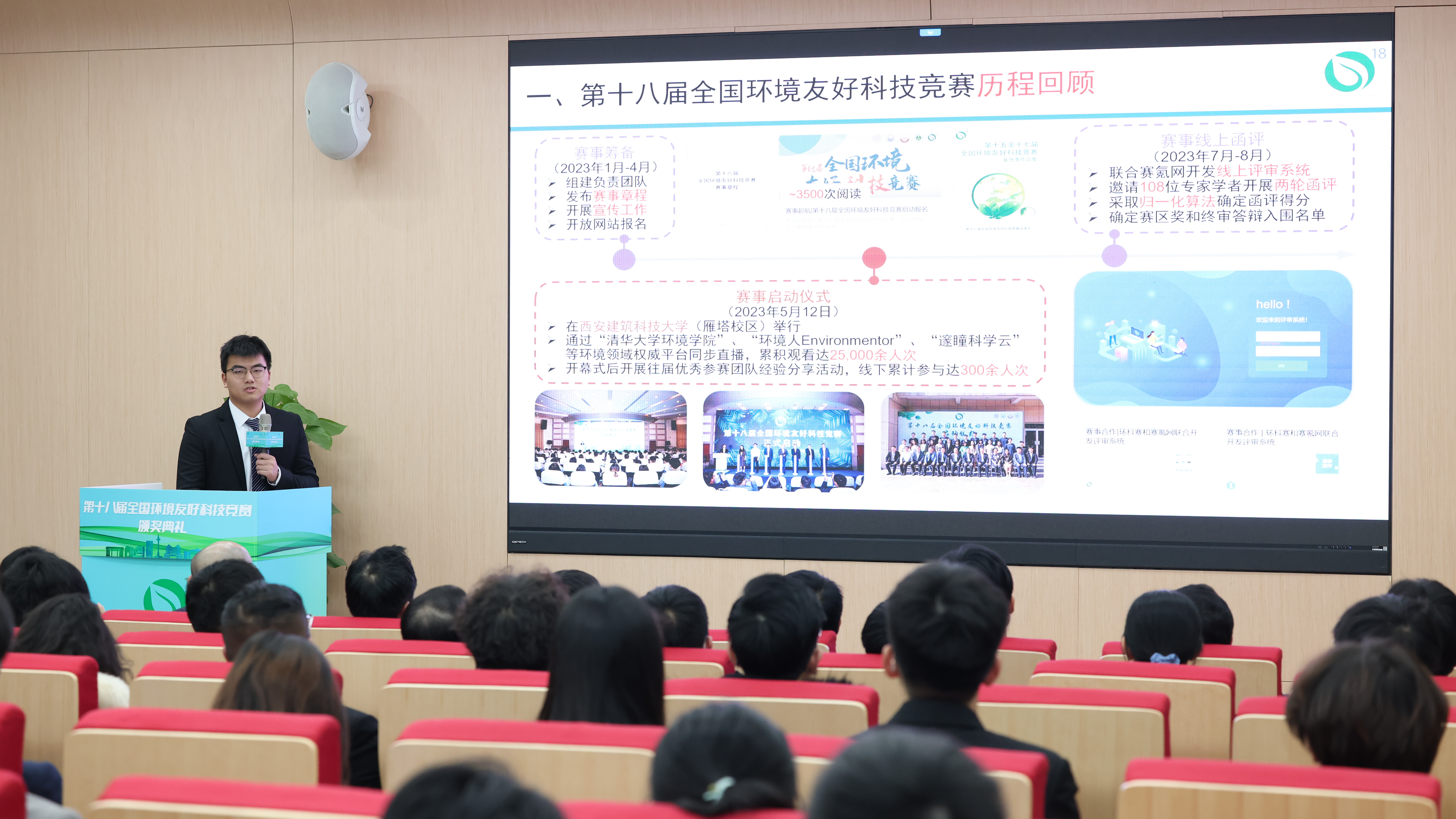 20231223-第十八届全国环境友好科技竞赛颁奖典礼-艺绅-米兰在线邓思行同学汇报.JPG